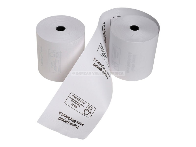 5 Bobines Papier Thermique 80 X 80 X 12 Mm 3592