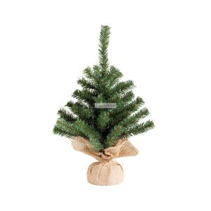 Petit sapin dans sac en jute 45 cm