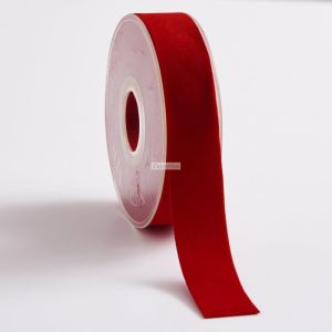 Ruban cadeau velours rouge 25 mm x 7 m