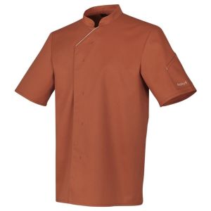 Veste harti manches courtes terracotta