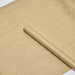 Papier cadeau kraft brun feuilles dores