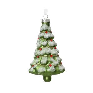 Sapin verre avec suspension 12 cm