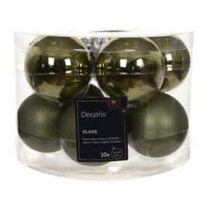 10 boules de nol verre diamtre 6 cm