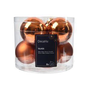 8 boules de nol verre diamtre 7 cm