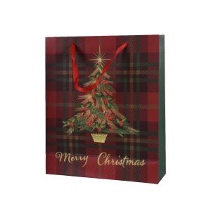 Sac cadeau sapin 8 x 18 x 24 cm