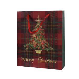 Sac cadeau sapin 10 x 26 x 32 cm