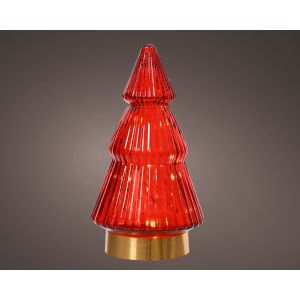 Sapin lumineux verre 10 x 19 cm