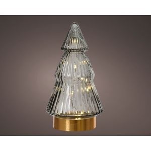 Sapin lumineux verre 10 x 19 cm