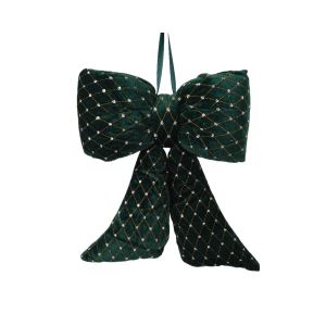 Noeud velours paillettes 37 cm