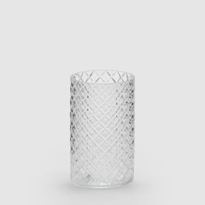 Vase quadrille diamtre 11 x 9 cm