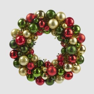 Couronne boules sapin 39 cm