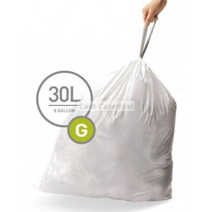 60 sacs poubelle code g 30 litres