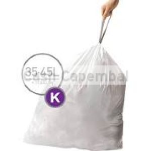 60 sacs poubelle 35 - 45 litres code k