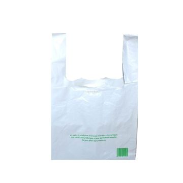 Sac plastique à bretelles blanc 50µ - RETIF