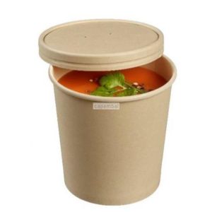 25 pots  soupe avec couvercle en bambou
