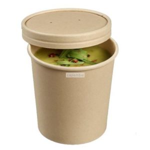 25 pots à soupe avec couvercle en bambou
