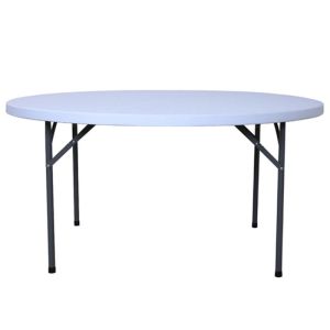 Table pliante 122 cm blanche