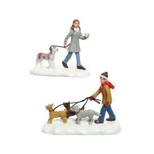 2 figurines promenade chiens