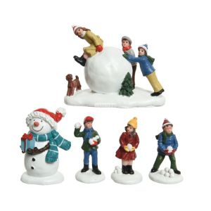 5 figurines boules de neige