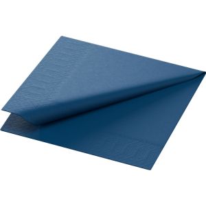 300 serviettes ouate 24 x 24 cm bleu fonc