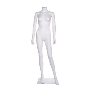 Mannequin femme modulable sans tte jambe avant blanc mat