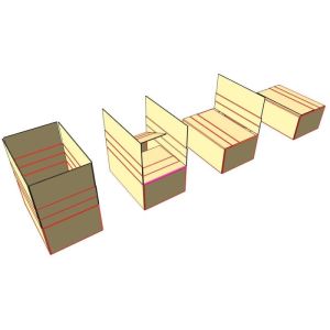 20 caisses d'expdition simple cannelure hauteur variable 43 x 30.5 x 25 cm