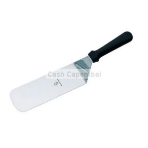 Palette spatule de cuisine coude pleine inox 20 cm