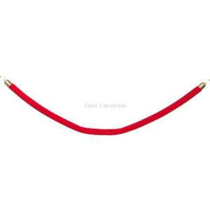 Corde velours 150 x 4 cm rouge / or