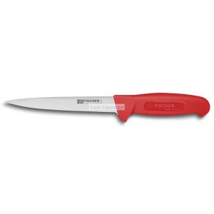 Couteau désosseur lame usée 17 cm rouge
