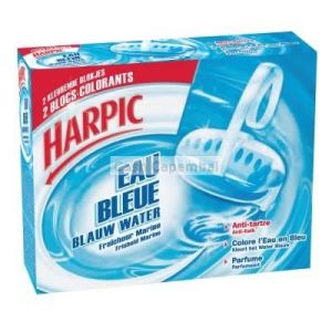 2 blocs cuvette harpic eau bleue