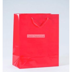 12 sacs luxe pellicul rouge 26 x 13 x 32 cm