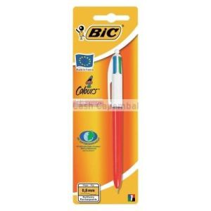 Stylo 4 couleurs bic pointes fines 0.8 mm