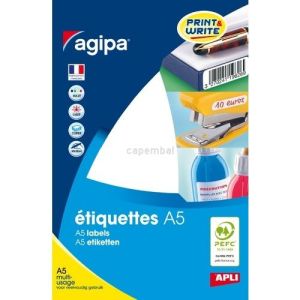tiquettes a5 blanches 97.5 x 68 mm