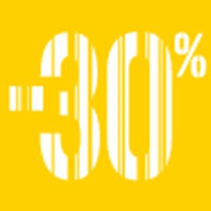 500 etiquettes adhsives carres -30% soldes gencod jaune 3.3 x 3.3 cm