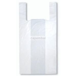 200 sacs plastique  bretelles blanc 32 x 18 x 60 cm