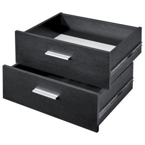 2 tiroir flexia noir vintage pour caisson de commode 60 x 45 x 7 cm