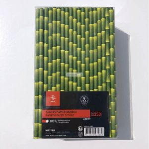 250 pailles papier bambou